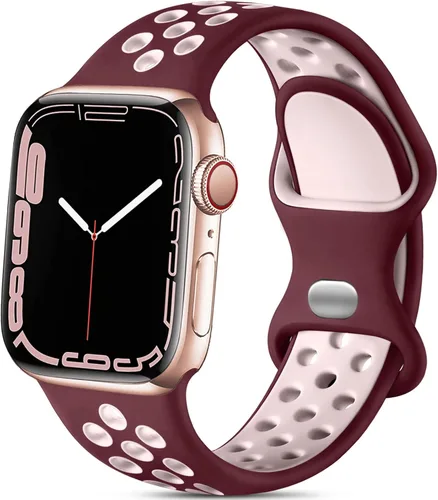 Vista 32 de Lerobo - Bandas deportivas compatibles con Apple Watch Band de 40 mm, 41 mm, 38 mm y 42 mm para Series 11, 10 para mujeres y hombres, suaves bandas