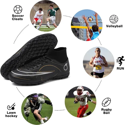 Vista 6 de Zapatos de fútbol para hombre y mujer, zapatos de fútbol para niño grande AGTF