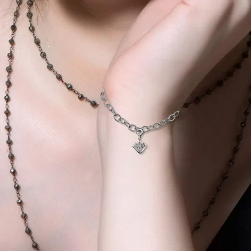 Vista 3 de Fourseven Jewelry - Colgante de plata de ley 925, diseño de loto azul para pulsera y collar