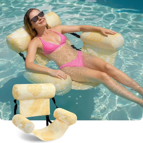 Vista 13 de Flotadores inflables para piscina, sillas flotantes para adultos, fideos de piscina inflables para adultos, natación resistente, plantas tropicales