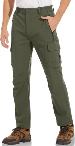 Vista 4 de MAGCOMSEN Pantalones de senderismo para hombre, ligeros, elásticos, versátiles, impermeables, de secado rápido, para pesca, campamento