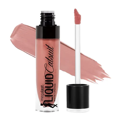 Vista 25 de wet n wild Mega Last Catsuit High-Shine Liquid Lipstick Red Bad Girl's Club