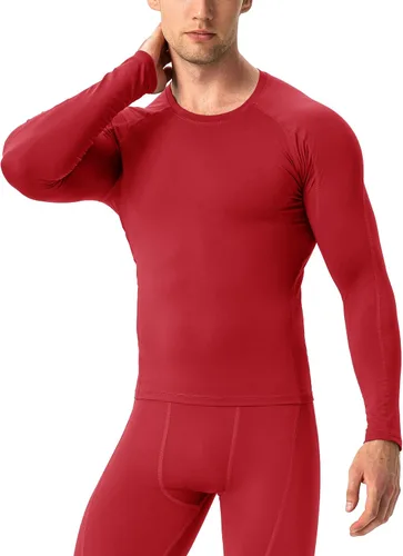Vista 4 de Men's Long Sleeve Compression Shirts Dry Fit Workout Athletic Baselayers Running Shirts