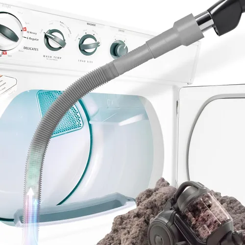 Vista 8 de Holikme - Kit limpiador de ventilación para secadora - Accesorio para aspiradora de pelusa negra