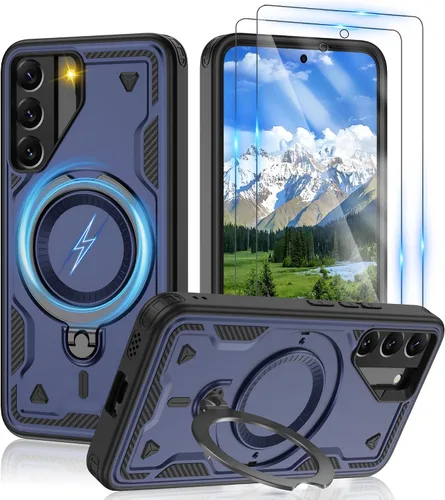Vista 84 de Gritup fro Funda para Google Pixel 9A, funda protectora magnética de grado militar compatible con Mag-Safe, 2 protectores de pantalla HD, soporte