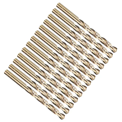 Vista 93 de PATIKIL Broca Jobber de 0.039 in, vástago recto M35 cobalto 5% acero de alta velocidad 135° acabado dorado para metal duro de acero inoxidable - 2