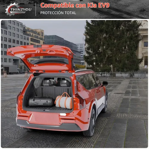 Vista 5 de alfombra de carga para maletero, protector de cubierta de asiento trasero de elastómero termoplástico (alfombra de maletero con alfombra de respaldo)