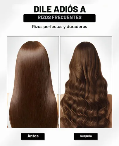 Vista 3 de Rizador de 1 pulgada, rizador profesional para cabello largo, sin abrazadera para un peinado rápido.