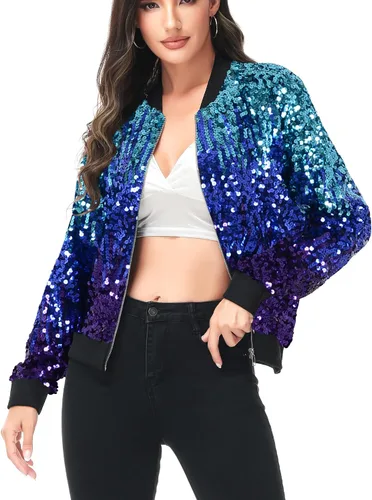 Vista 13 de Anna-Kaci - Chaqueta de manga larga con cremallera frontal y puños acanalados para mujer (personalizable)
