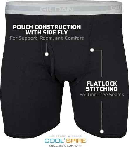 Vista 3 de Gildan Men's Underwear Boxer Briefs, Multipack