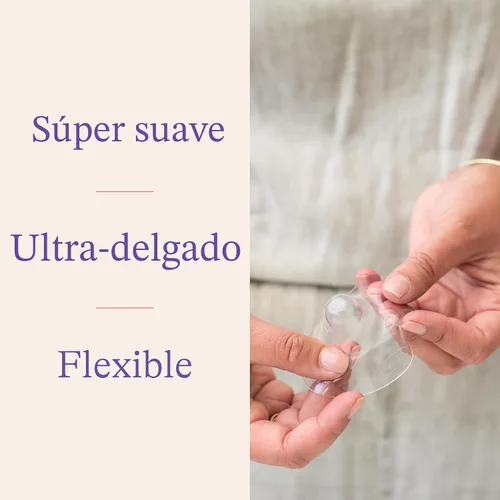 Vista 6 de Lansinoh Protectores de pezón de contacto para madres lactantes, ultrafinos, suaves y flexibles, de silicona de grado médico, diseñados para pezones