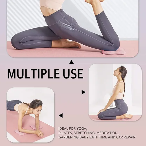 Vista 6 de 2 rodilleras de yoga, alfombrillas de yoga antideslizantes para mujer, soporte para rodillas para yoga, cómodas y ligeras, almohadillas de rodilla