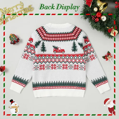 Vista 7 de SANMIO Abrigo de algodón con botones para bebé, diseño de ciervo navideño