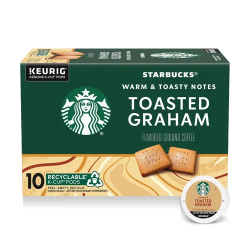 Vista 46 de Cápsulas de café K-Cup de Starbucks, café con sabor caliente o helado, caramelo, 10 cápsulas Keurig Cápsulas K-Cup 100% Arabica para cafeteras