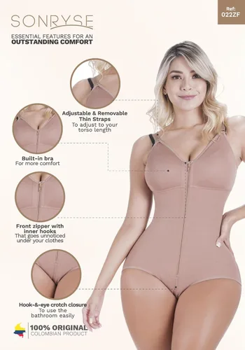 Vista 4 de Sonryse 022ZL Fajas Colombianas Postparto Etapa 1 Poscirugía Posparto Lipo Prenda de Compresión Después de la Abdominoplastia