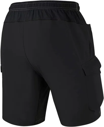 Vista 2 de VAYAGER - Pantalones cortos de ciclismo con acolchado 3D para bicicleta de montaña, ajuste holgado, ligeros