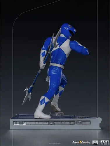 Vista 6 de Iron Studios Power Rangers Blue Ranger Escala 1/10 Power Rangers Figura coleccionable de 7 pulgadas