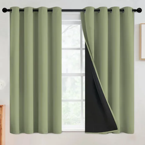 Vista 10 de SimpleHome - Cortinas opacas 100% para recámara, cortinas de ventana con ojales beige, con aislamiento térmico, cortinas de oscurecimiento