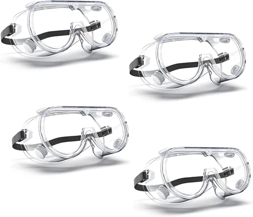 Vista 9 de Gafas de seguridad antivaho con ventilación indirecta para laboratorio sobre lentes