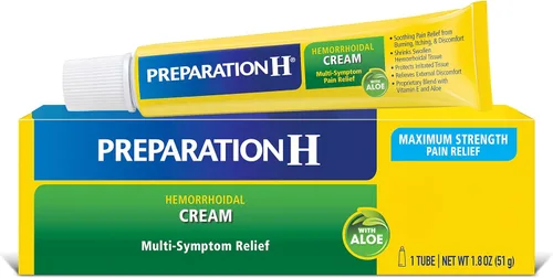 Vista 14 de Preparación H Crema para Tratamiento de Síntomas de Hemorroides (0.9 onzas tubo), Alivio del Dolor de Máxima Potencia Multisíntoma con Aloe