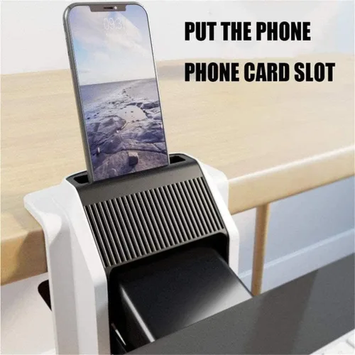 Vista 5 de Cajón de bandeja para teclado, plataforma para teclado, bandeja para teclado de PC, cajón debajo del escritorio, inclinación, ergonómico, extensor