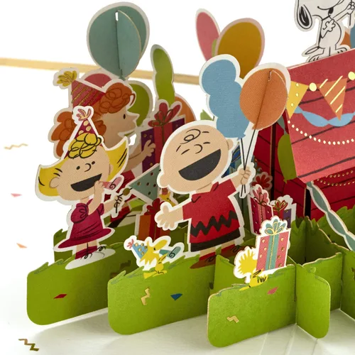 Vista 6 de Hallmark Signature Paper Wonder Peanuts Pop Up Tarjeta de cumpleaños (Celebrate)
