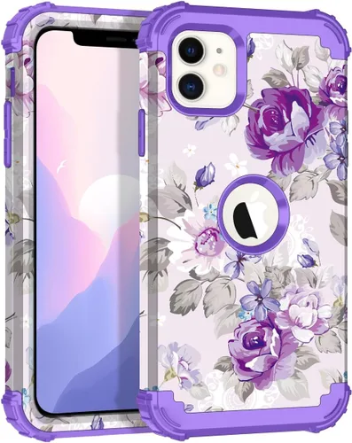 Vista 13 de Hocase Funda para iPhone Air de 6.5 pulgadas, resistente a prueba de golpes, goma de silicona suave, parachoques de plástico duro, funda protectora