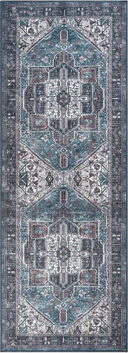 Vista 2 de Adiva Rugs Alfombra de área lavable a máquina de 2 pies 6 x 6 pies 6 pies 6 pies 6 pies 6 pies 6 pulgadas con parte trasera antideslizante para sala
