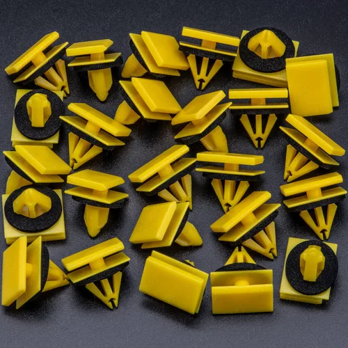 Vista 2 de Rexka 25 clips de moldeo de panel basculante de nailon amarillo compatible con GM 5480852 Chevrolet Equinox Pontiac Torrent