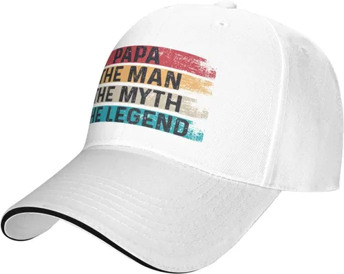 Vista 13 de Papa The Man The Myth The Legend Baseball Cap for Men Women Adjustable Funny Dad Hat