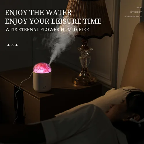 Vista 7 de Humidificadores portátiles de hortensias pequeños para dormitorio de bebé, mini humidificador de plantas de niebla fría para plantas, humidificador
