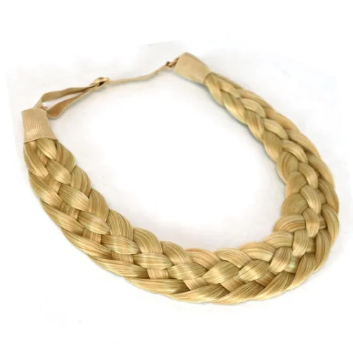 Vista 19 de Diadema de pelo sintético de 5 hebras trenzadas, clásicas, gruesas, anchas, trenzadas, elásticas, multicolor, accesorios de belleza para el cabello