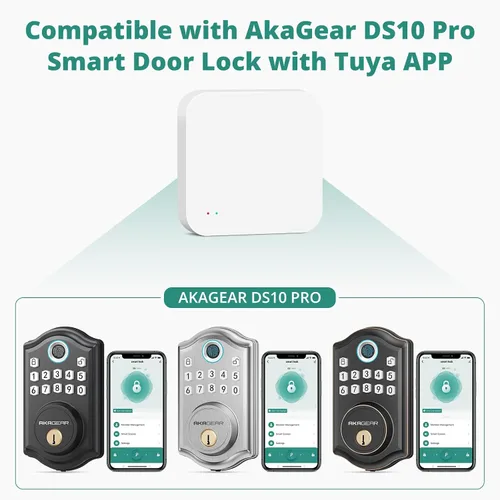 Vista 6 de Tuya WiFi Gateway para DS10 Pro Cerradura de puerta de entrada sin llave Puerta de enlace WiFi de cerrojo inteligente, control remoto, compatible