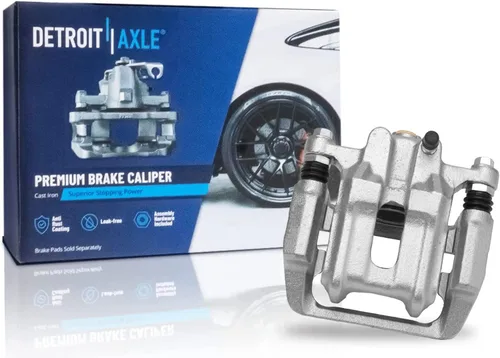 Vista 4 de Detroit Axle - Rotores de freno de disco trasero + pinza de freno de disco del lado del pasajero trasero de repuesto para Acura TL Honda Element