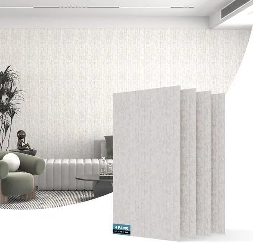 Vista 8 de AKUMAX Paneles Acústicos de Pared Paquete de 4, Paneles Acústicos de 32 pies Absorción de Sonido, Paneles de Sonido Decorativos para Estudio en Casa