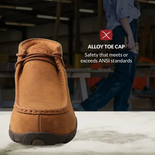 Vista 4 de Twisted X - Mocasines de conducción para mujer puntera de acero