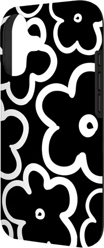 Vista 2 de Cute Flower Pattern Large Wildflower Black and White Floral Case for iPhone 17