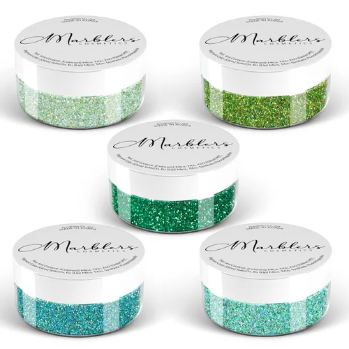 Vista 60 de MARBLERS Polvo de mica natural grueso [perla azul acero] 0.11 onzas (0.11 oz) altamente pigmentado no tóxico, vegano, libre de crueldad animal