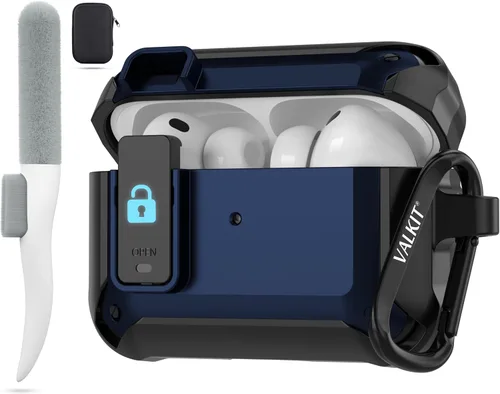 Vista 45 de for Airpods Pro 2 Case Cover with Magnetic Lock Lid, Black