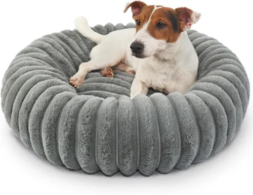 Vista 6 de Mini Dog Bed for Very Small Dogs & Cats Washable, Fluffy Round Extra Small Kitten Beds for Indoor Kittens, Ultra-Soft Tiny Puppy Cat Donut Bed for