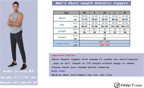 Vista 6 de AbleTree Pantalones deportivos ligeros 78 para hombre, de secado rápido, elásticos, casuales, con protección solar