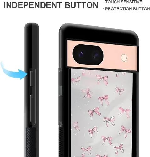 Vista 1898 de Compatible con Google Pixel 4A 5G Mobile Case Creative Acrylic Panel trasero Silicona Protección Grip especialmente diseñado para Google Pixel 4A 5G