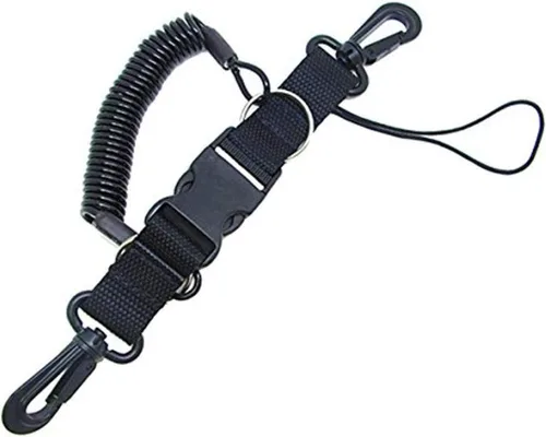 Vista 2 de Scuba Choice Buceo Buceo Snappy Coil Cámara Lanyard y hebilla de liberación rápida