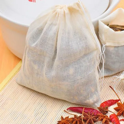 Vista 4 de 20 bolsas de cocina para especias de 5 x 6 pulgadas, bolsas de té reutilizables para hierbas