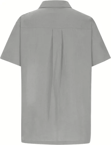 Vista 3 de Camisas con botones para Hombre Camiseta de solapa Manga Corta Jersey sólido Blusa Superior Regular Ropa básica