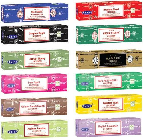 Vista 8 de Paquetes de varillas de incienso Nag Champa - Enrolladas a mano y no tóxicas - Perfectas para meditación y yoga - Paquete regalo de fragancia