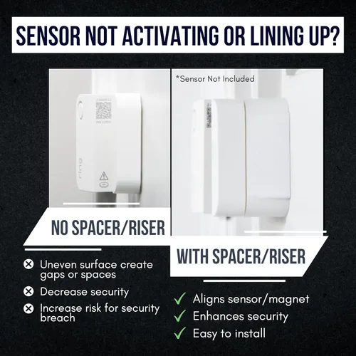 Vista 4 de Elevador de sensor para Ring Elevador de sensor de contacto de alarma de 2ª generación Espaciador de alarma con adhesivo 3M - Sensor/imán