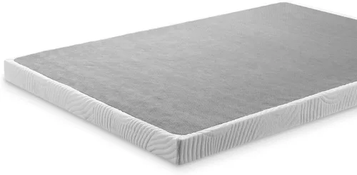 Vista 9 de Zinus Muelle de bloqueo rápido de 4 pulgadas de perfil bajo/Base de colchón/Estructura de acero resistente/Fácil armado, Acero, Blanco