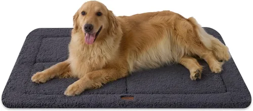 Vista 11 de Joydeco Colchoneta Reversible para Jaula de Perro de Perfil Bajo, Almohadilla Lavable para Perro con Vellón Ultra Suave, Diseño Compacto