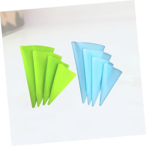 Vista 8 de KICHOUSE Herramienta de decoración de pasteles de bricolaje, 8 piezas, bolsas de silicona reutilizables desechables para glaseado, pastelería